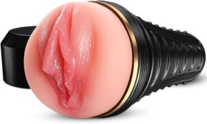 Male Masturbator,Kingdemer Realistic Pocket Pussy Vagina Textured with 7.5in Depth Lifelike Soft and Fleshy Texture,Penis Training Masturbators Sex Machine Toy for Men