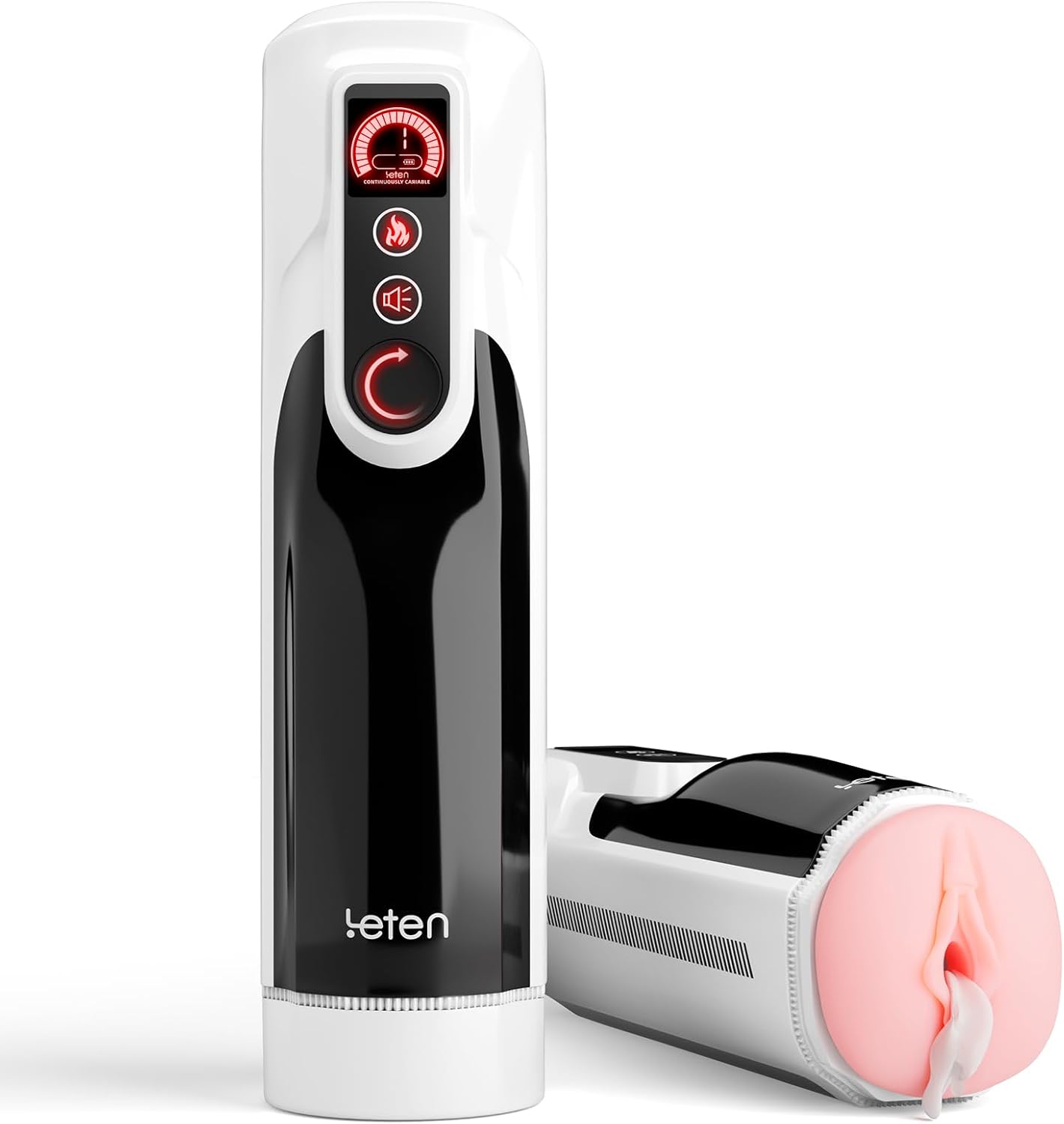 Male Masturbator Sex Toys for Men – Rocking Motion Hand Free Thrusting Male Stroker with 360° Heating, Extended Pocket Pussy with Brushless Motor, Stepless Speed Control Blowjobsex Machine for Male